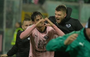 Edoardo Soleri con una doppietta regala il successo al Palermo sul Modena per 4-2. Foto Pasquale Ponente