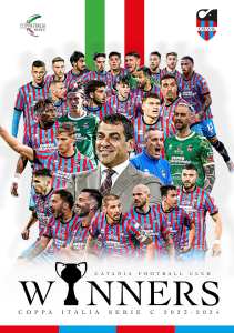 Immagine celebrativa della Lega Pro per omaggiare il successo della Coppa Italia di serie C del Catania