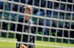 ebastiano Desplanches ha fatto il suo esordio stagionale difendendo la porta del Palermo nel match con l'Ascoli finito 2-2. Foto Pasquale Ponente