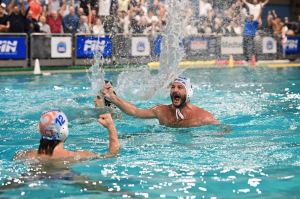 Giorgio Torrisi segna il gol vittoria della Nuoto Catania con l'Onda Forte, Serie A 2024-2025