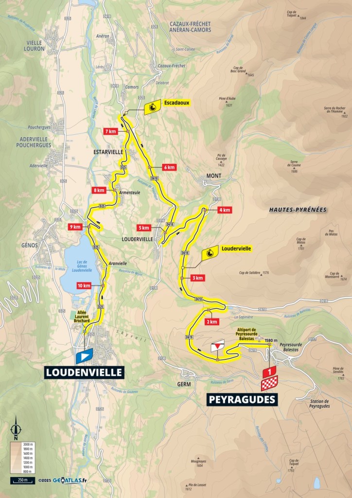 Planimetria Stage 13 (ITT) Loudenvielle - Peyragudes (10.9 km)