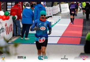 Michele D'Errico impegnato nella 100 km del Conero a Porto Recanati categoria SM70.