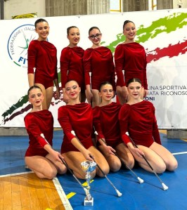 Atleti della Nazionale Italiana Twirling Le Libellule Marsala agli Europei di Eindhoven